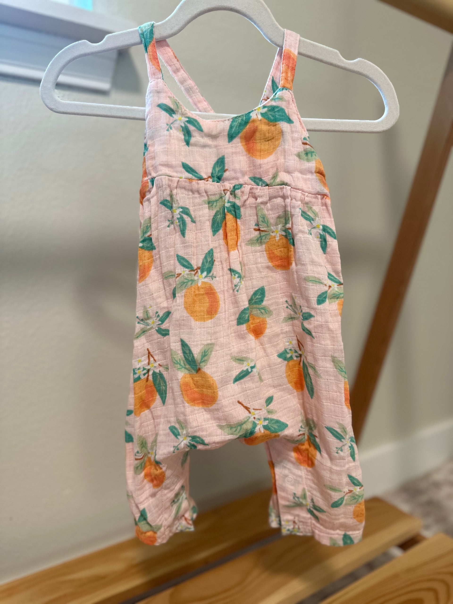 Angel dear peach romper hotsell