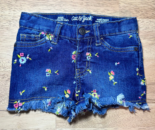 Cat and Jack Floral Jean Shorts